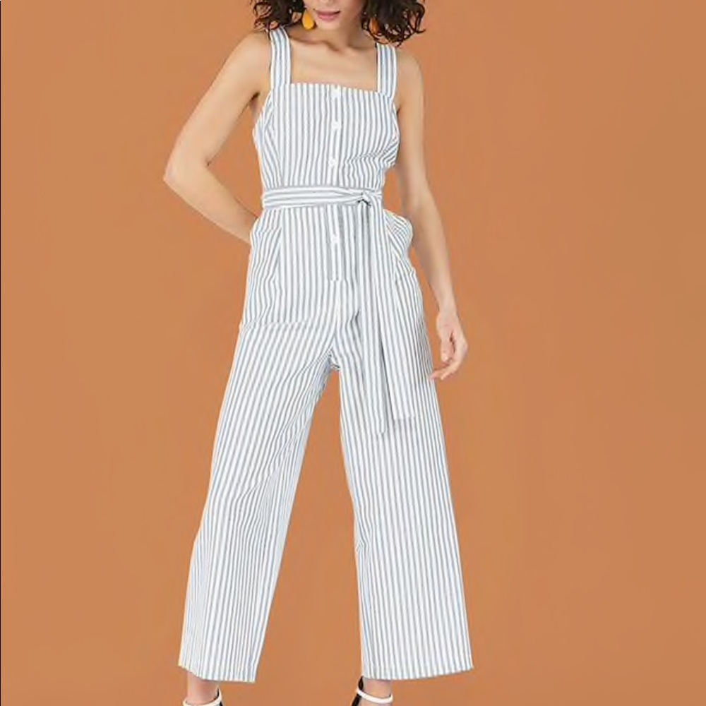 Vertical Stripe Jumpsuit - image 1